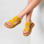 Natalie Yellow Jean– Flatform Μαλακά Πέδιλα