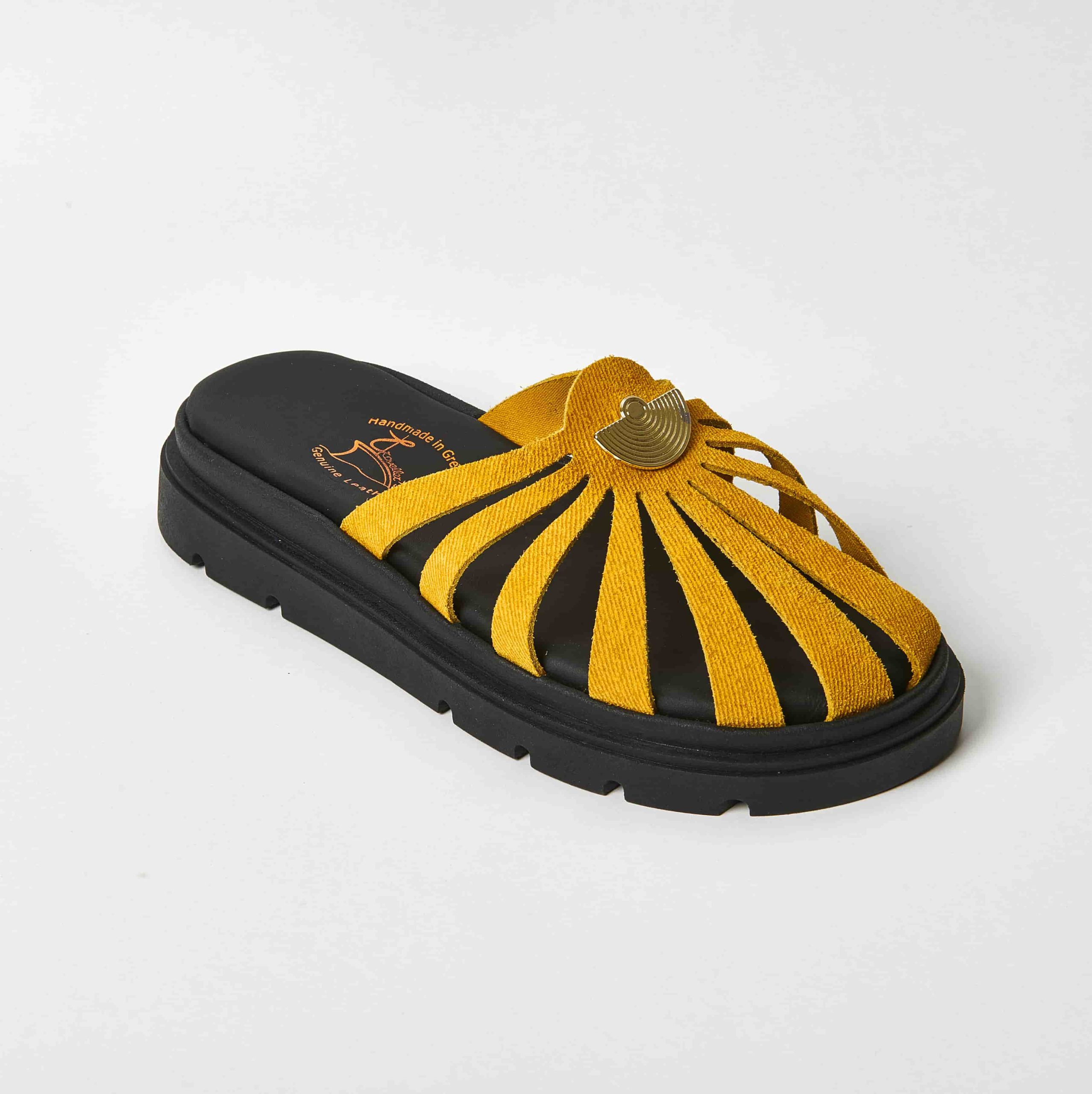 Amaltha Yellow Jean - Flatform Μαλακά Πέδιλα