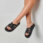 Lavinia Black - Flatform Ανατομικά Πέδιλα