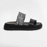 Thiresia black - Flatform Μαλακά Πέδιλα