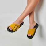 Tiffany Yellow Jean - Flatform Ανατομικά Πέδιλα