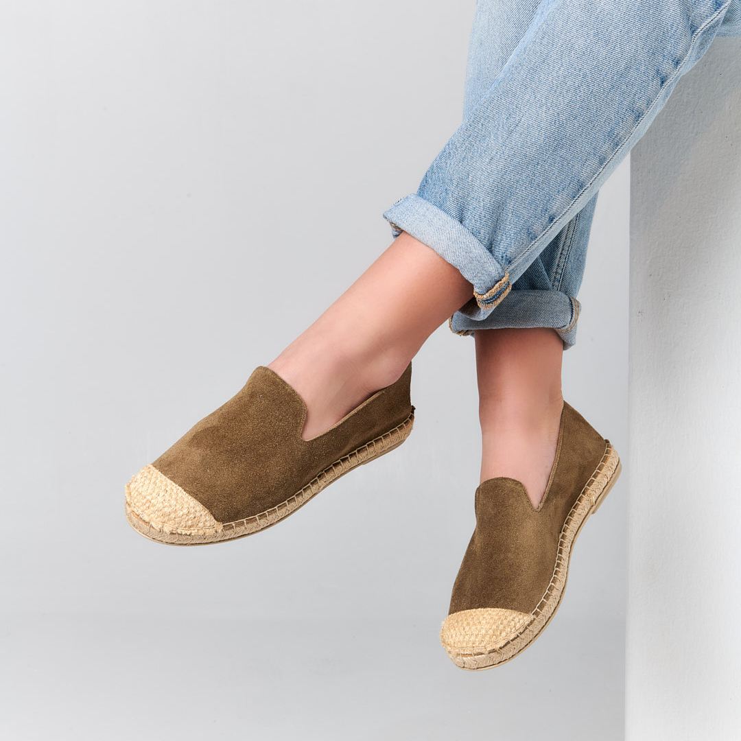 Clio Olive Suede - Espadrilles Clio Olive Suede - Espadrilles