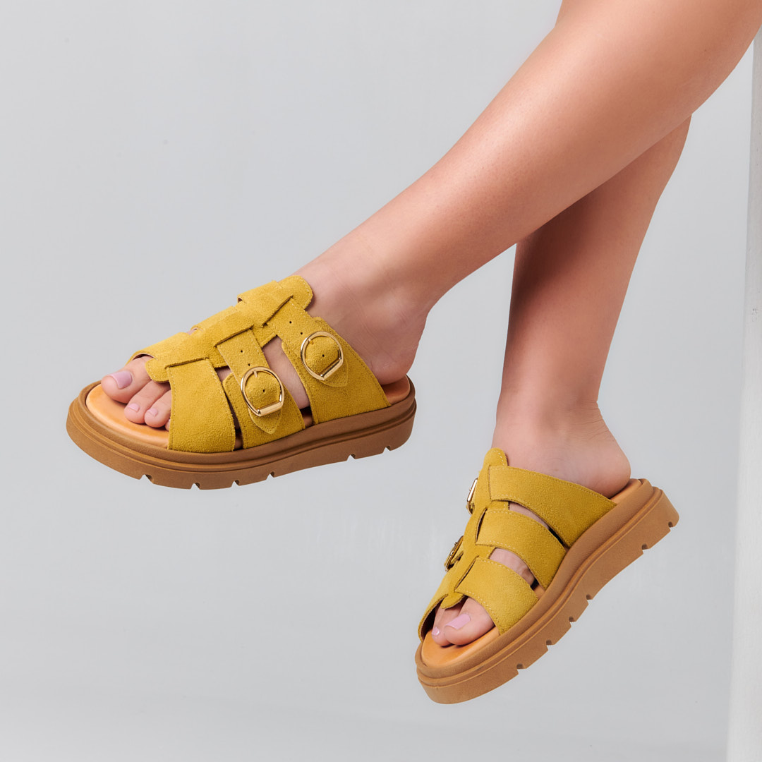 Luna Rose Suede – Flatform Μαλακά Πέδιλα