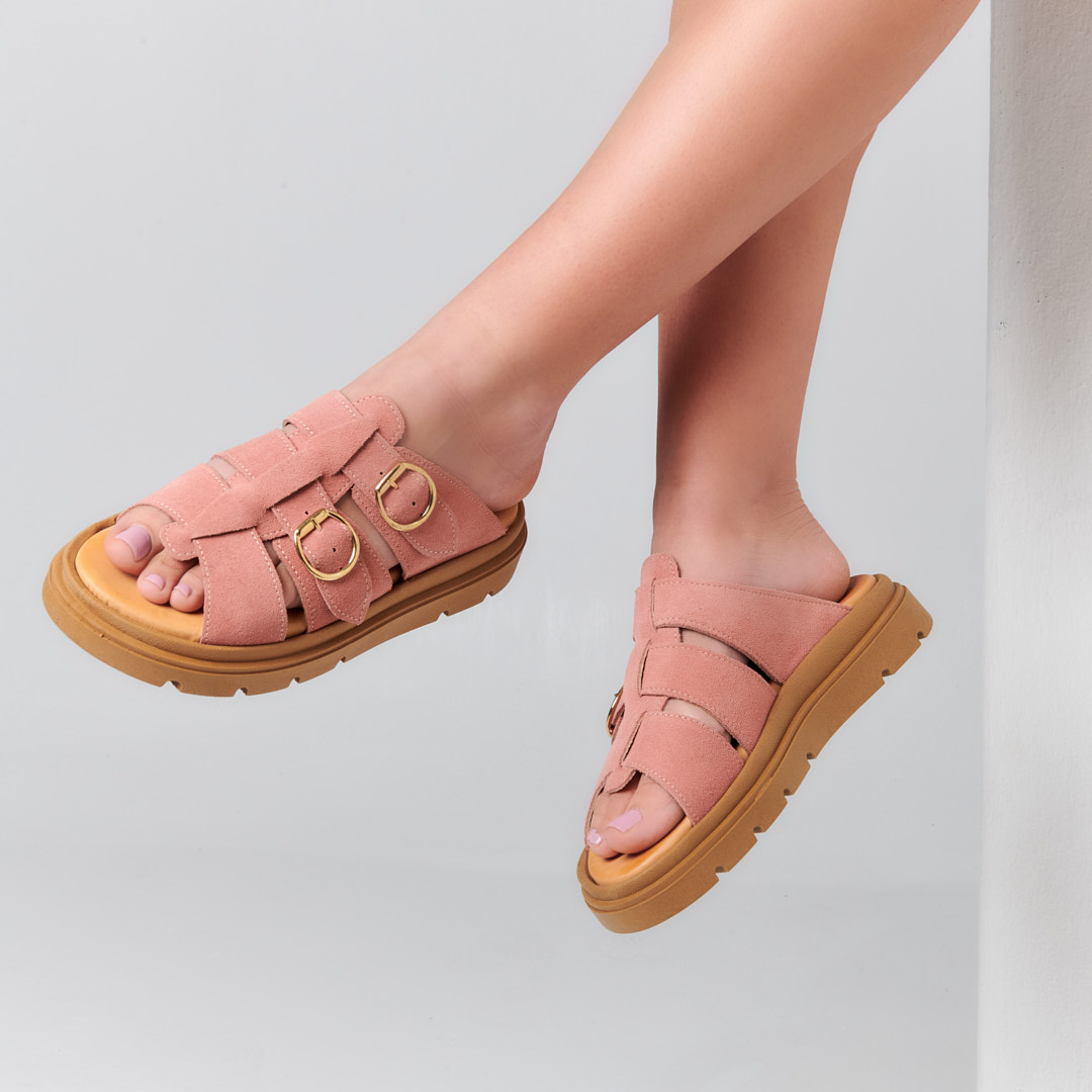 Luna Rose Suede – Flatform Μαλακά Πέδιλα